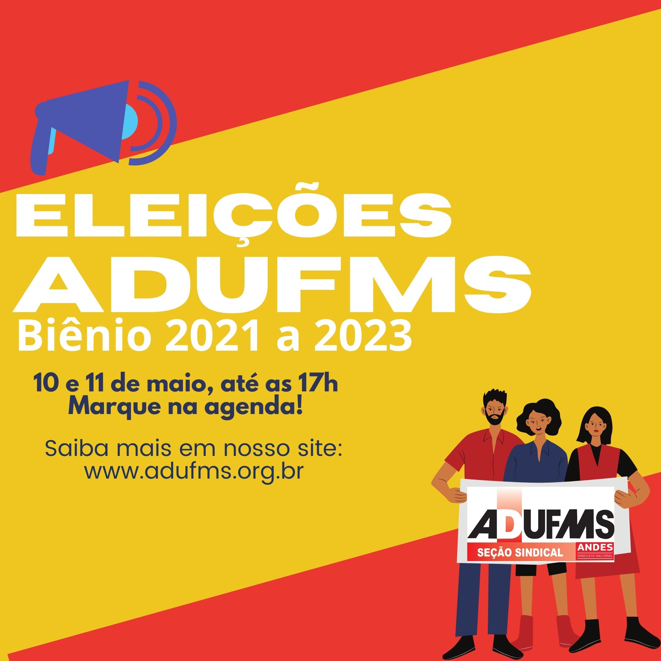 Inscrições homologadas para as Eleições ADUFMS-SS // Biênio 2021 – 2023