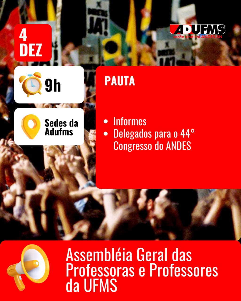 Edital de Convocação da Adufms