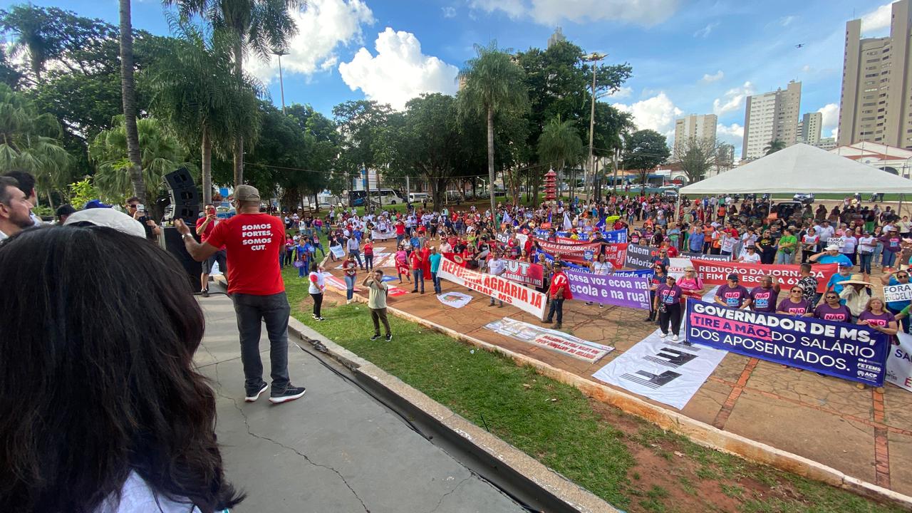 Marcha da Classe Trabalhadora reuniu categorias em Campo Grande e reforçou luta por direitos