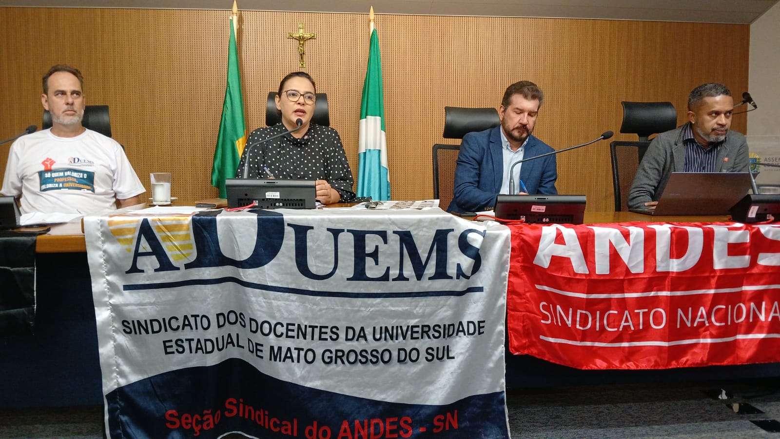 Audiência pública debate defasagem salarial de 44,48% dos docentes da UEMS na Assembleia Legislativa